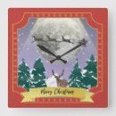 Recherche de père noël vintage horloges Renne