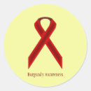 Search for burgundy ribbon stickers Awareness