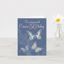 Search for 50th butterflies birthday cards Blue