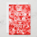 Search for keep calm and invitations Red