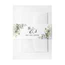 Search for floral wedding invitation belly bands Elegant summer botanical  wreath