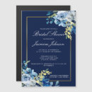 Search for navy blue gold bridal shower invitations Watercolor flowers