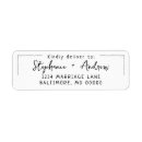 Search for return address label invitations Black and white