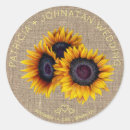 Search for sunflower on burlap stickers Rustic country