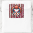 Recherche de visages clown autocollants Mal
