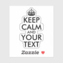 Search for keep calm template stickers Black