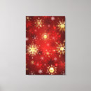 Search for snowflakes canvas prints Gold