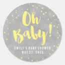 Search for yellow and grey baby shower stickers Watercolor