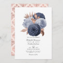 Search for blue and rose gold wedding invitations Flowers