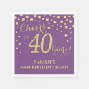 Search for 40th birthday napkins Cheers to 40 years