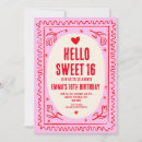 Search for red sweet 16 invitations Birthday