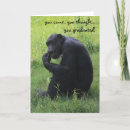 Recherche de penseur vœux cartes Chimpanzé