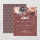 Search for 100th celebration birthday invitations Pink