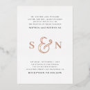 Search for formal black and rose gold invitations Minimalist