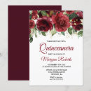 Recherche de burgundy quince invitations Quinceanera