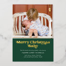 Search for baby christmas invitations Real gold foil
