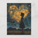 Search for heart stars postcards Blue