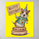 Recherche de gâteau joyeux anniversaire posters Dog