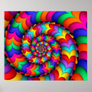 Recherche de fractale spirale posters Coloré
