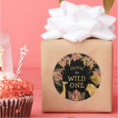 Search for girl birthday party stickers Wild one