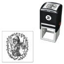 Search for old fashioned rubber stamps Illustration
