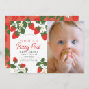 Recherche de strawberry 1ans anniversaire invitations Anniversaire de la baie