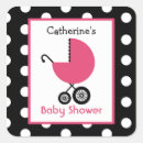 Search for polka dot pink stickers Pink baby shower