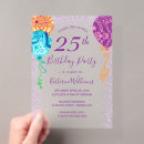 Search for 25th birthday invitations Pink