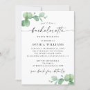 Search for green eucalyptus bachelorette party invitations Watercolor
