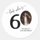 Search for 60 years old stickers Black and white