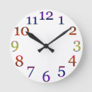 Recherche de nombres colorés horloges Mur