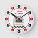 Search for red kitchen clocks Retro