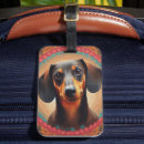 Search for dog luggage tags Dachshund