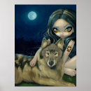 Search for fantasy wolf art Moon