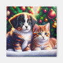 Recherche de chiot vintage magnets Joyeux noël