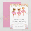 Search for ballerina birthday invitations Gold