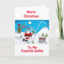 Search for golfer christmas cards Santa