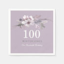 Search for 100th birthday napkins Floral