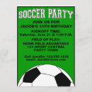Search for soccer player birthday invitations Green