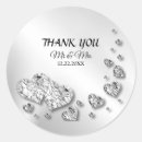 Search for elegant silver wedding stickers Modern