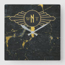 Search for black marble clocks Monogrammed