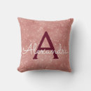 Recherche de burgundy pillows Monogramme