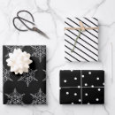 Search for black and white stripes wrapping paper Winter