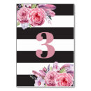 Search for pink and black table cards flowers