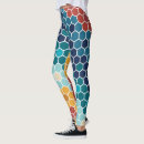 Recherche de hexagone leggings Arc en ciel