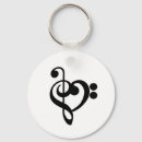 Search for treble clef keychains Heart