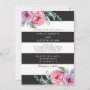 Recherche de rayures roses et blanches invitations Noir et blanc