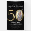 Recherche de black birthday banners posters Cinquantième
