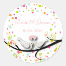 Search for love doves wedding stickers White