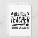 Search for funny teacher retirement cards School